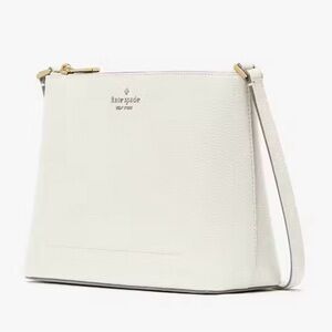 Kate Spade Leila Crossbody Bag White Pebbled Leather NWT MSRP $329